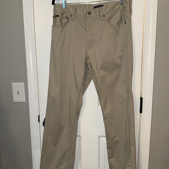 Polo by Ralph Lauren Tan Chinos with Slim Straight Fit - Picture 3 of 9